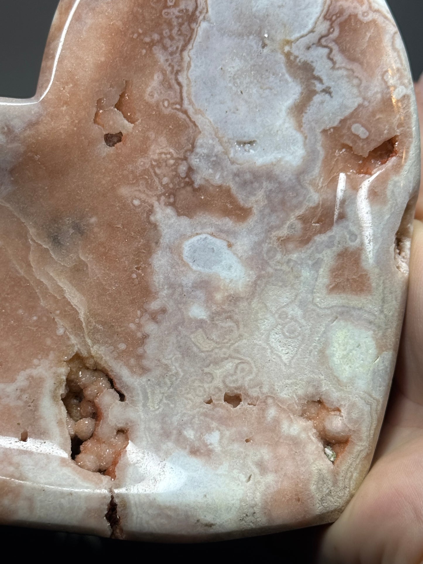 Pink amethyst heart bowl