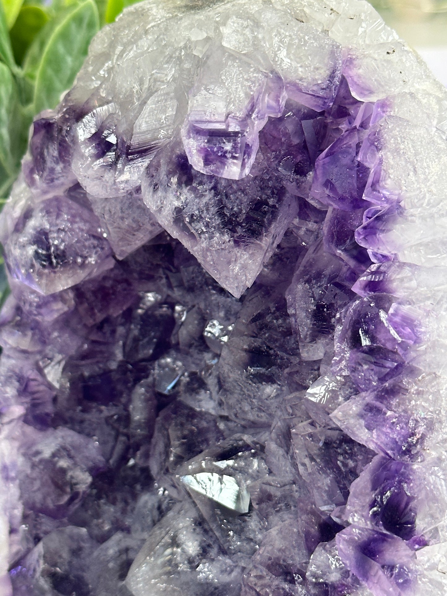Large phantom amethyst cut base