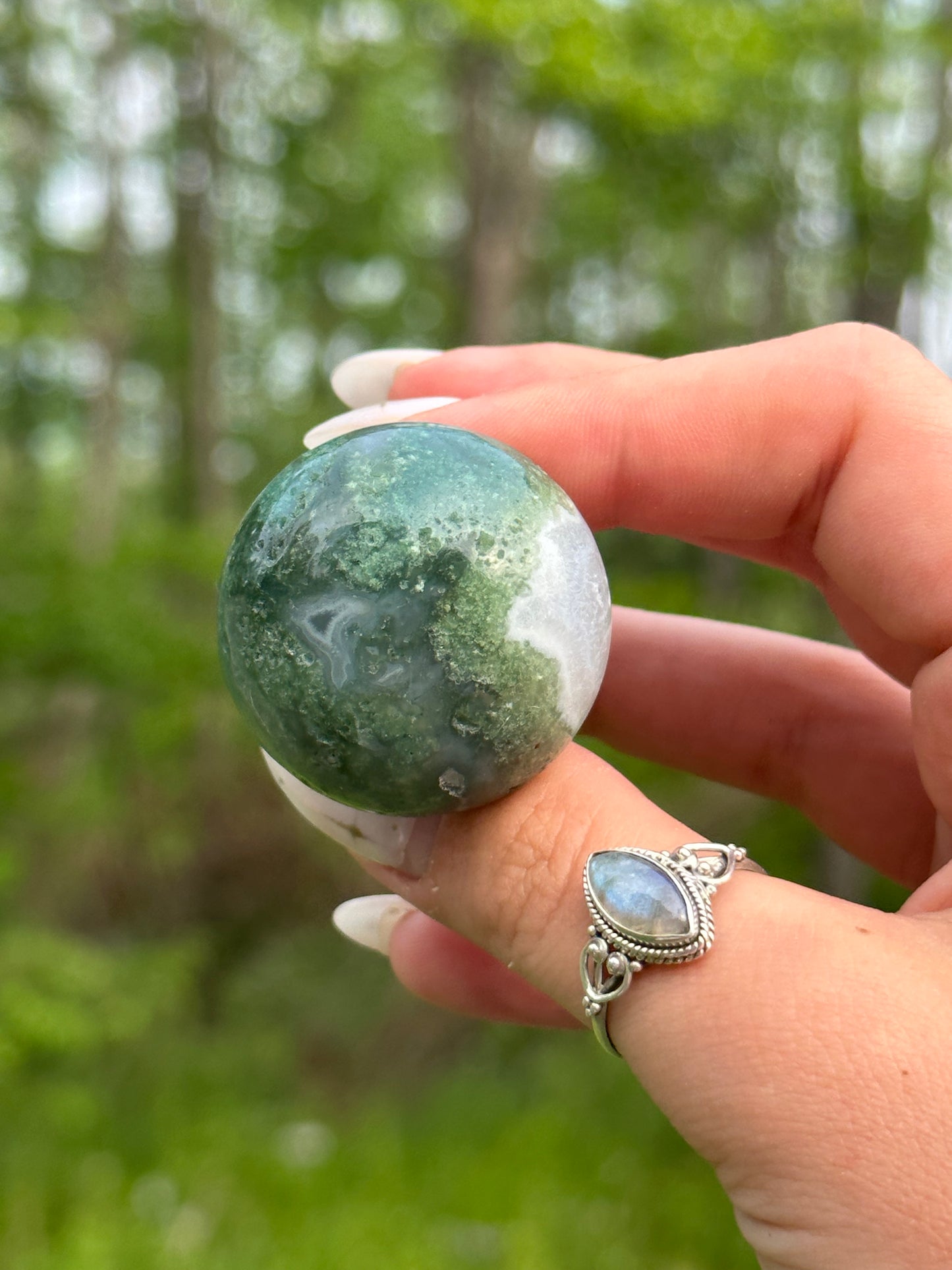Moss Agate Mushroom