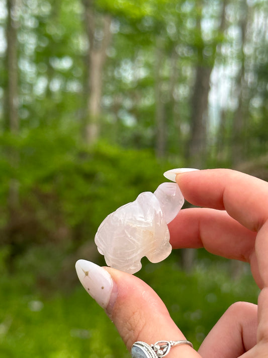 Mini Rose Quartz Turtle