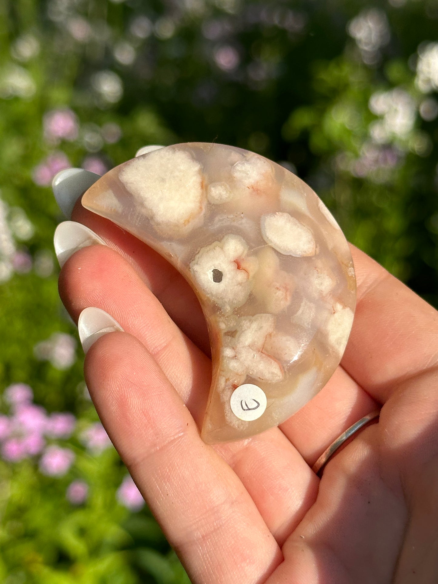Flower Agate Moons