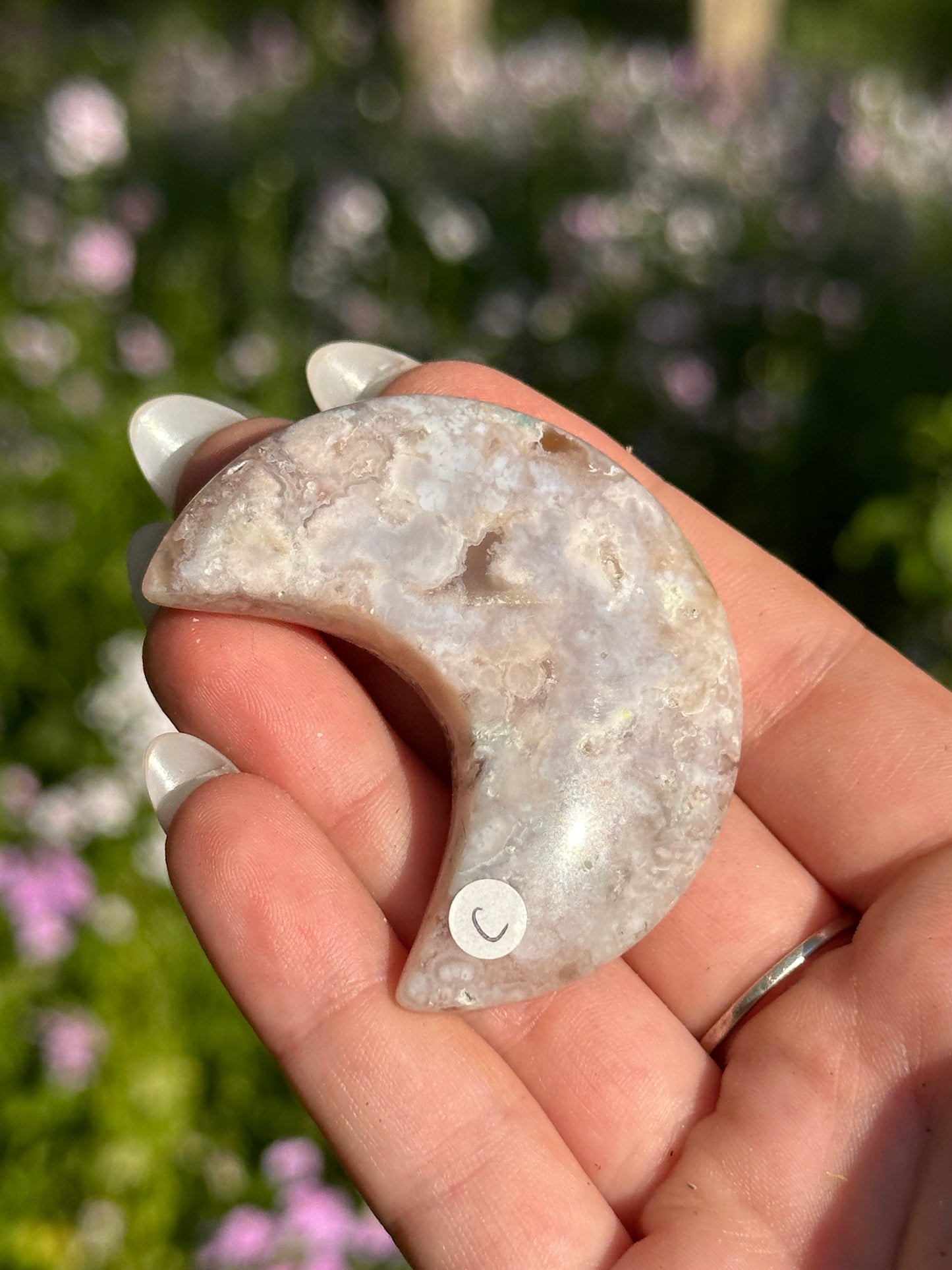 Flower Agate Moons