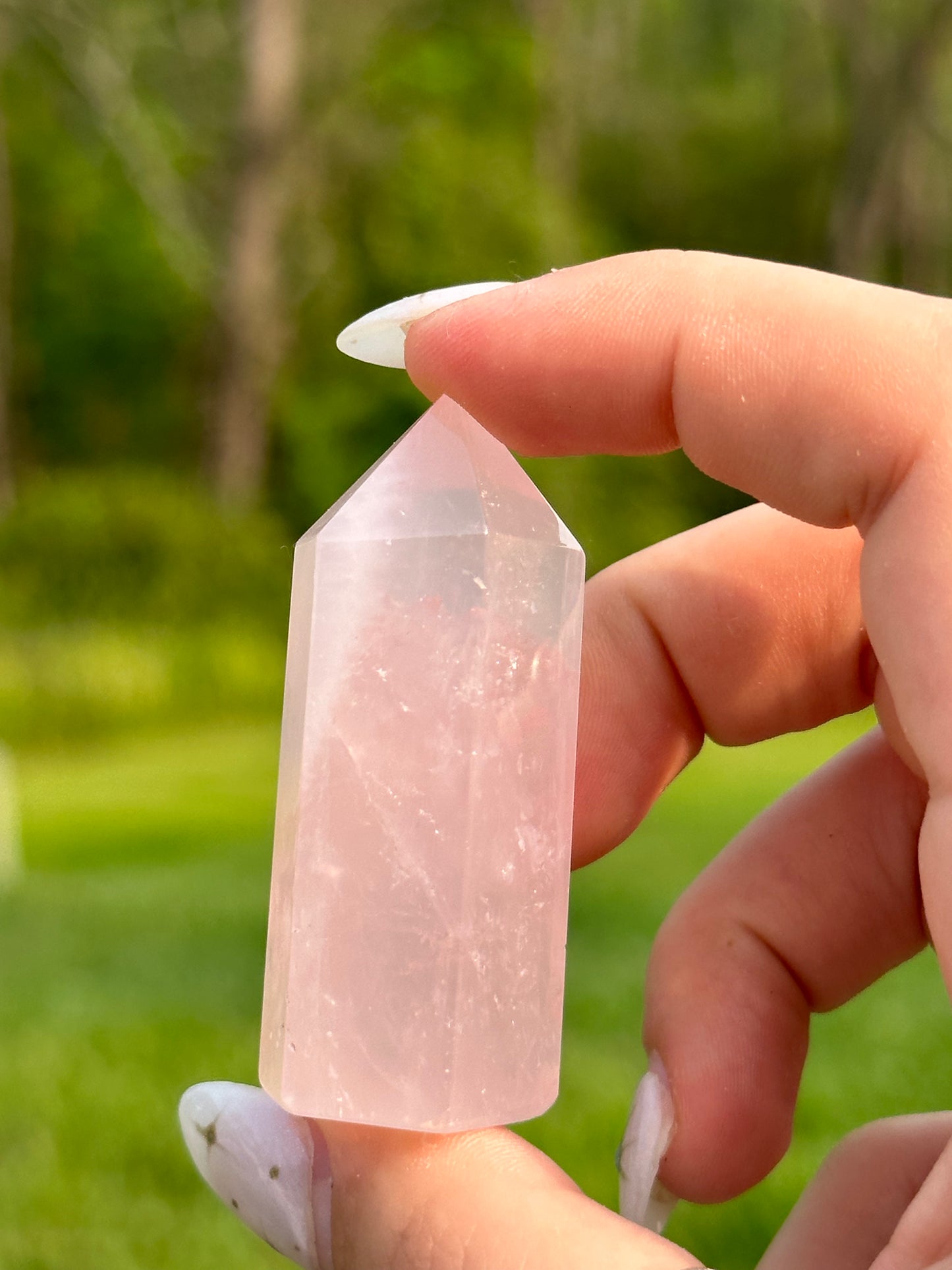Mini Rose Quartz Tower