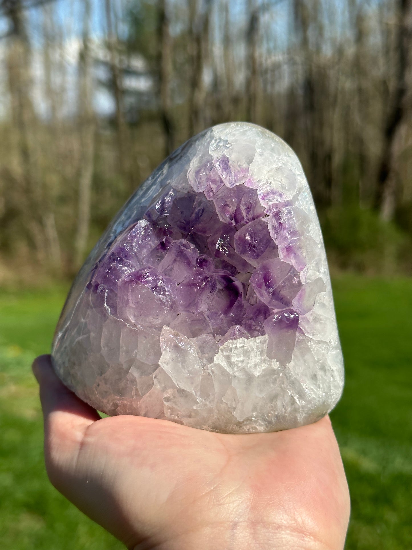 Amethyst Cut Base Polished