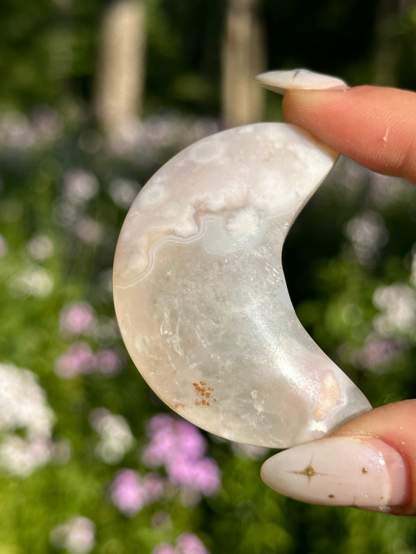 Flower Agate Moons