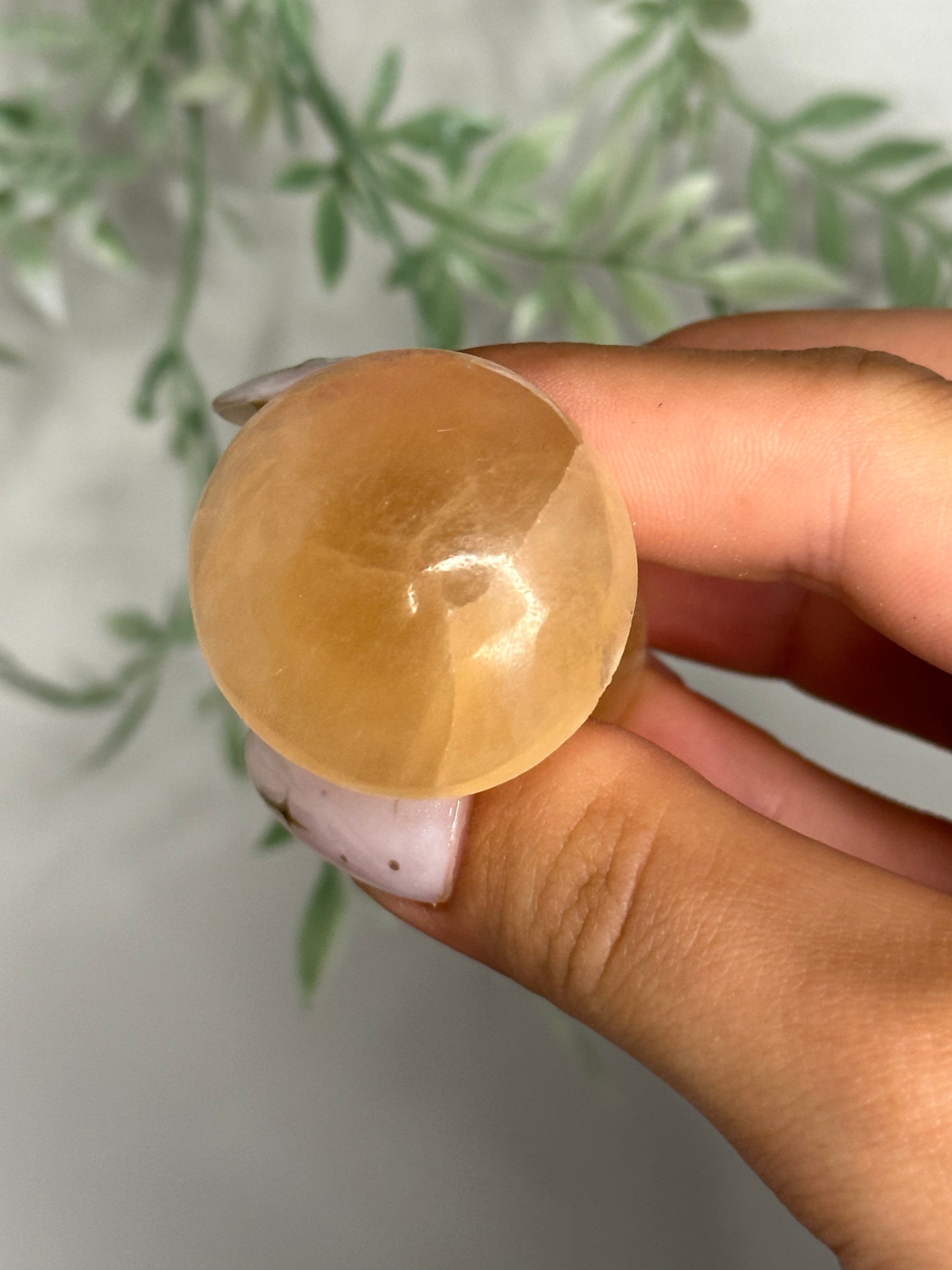 Peach Satin Spar Selenite Mushroom