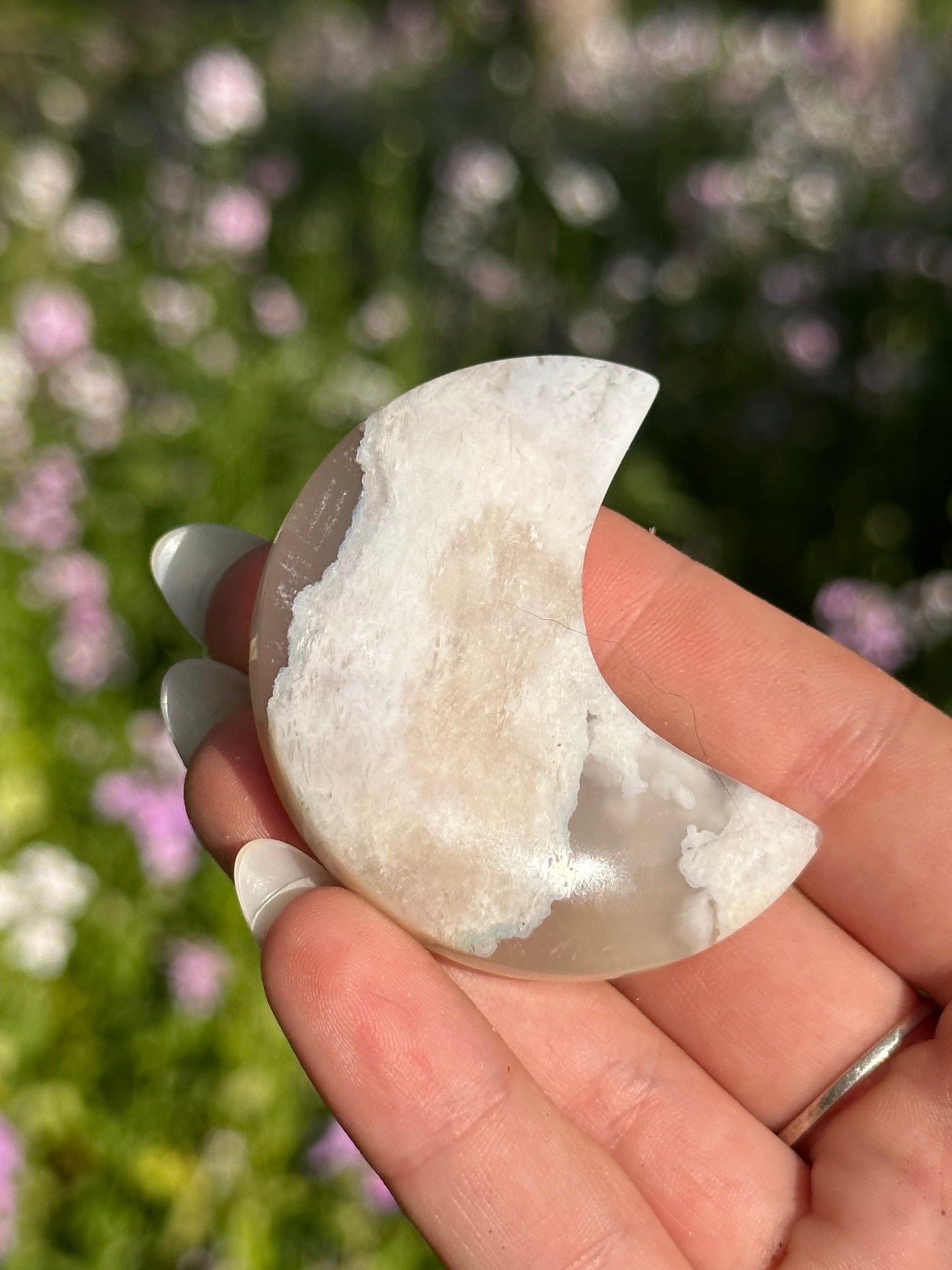 Flower Agate Moons