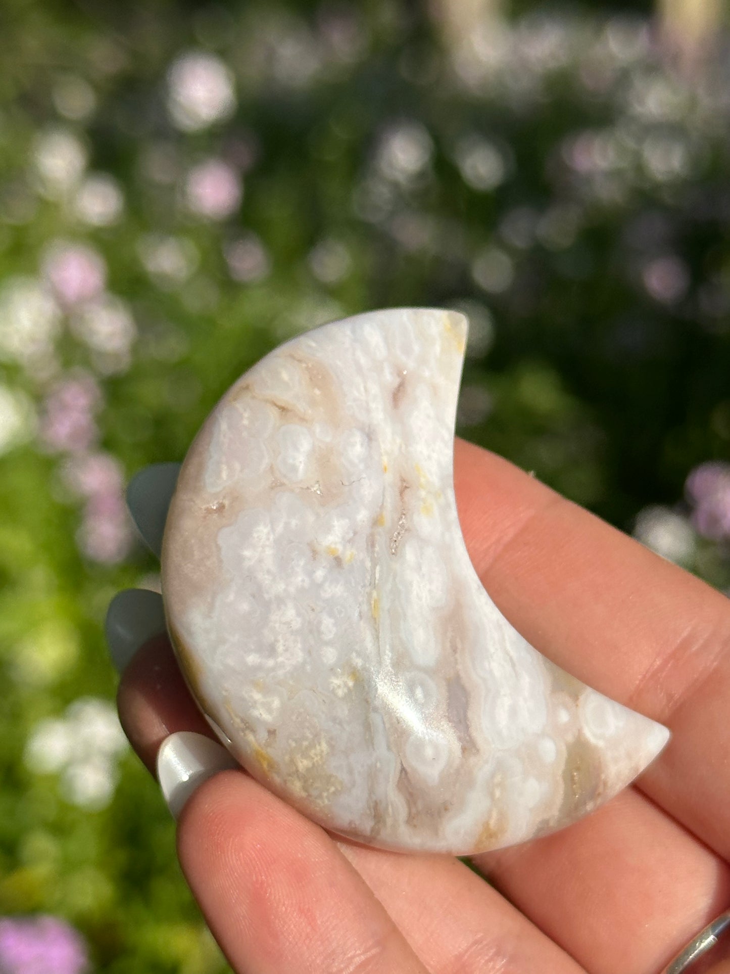 Flower Agate Moons