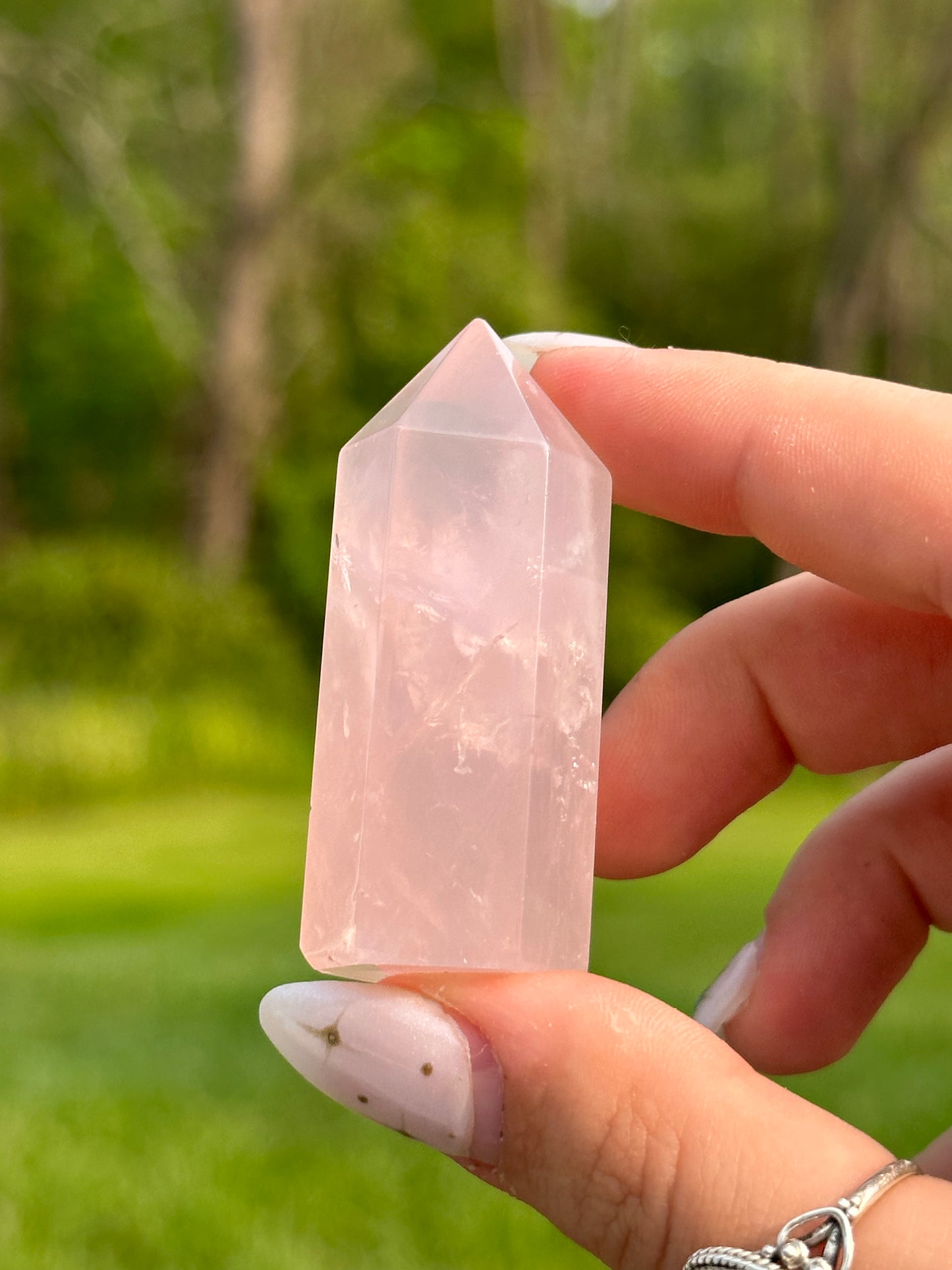 Mini Rose Quartz Tower