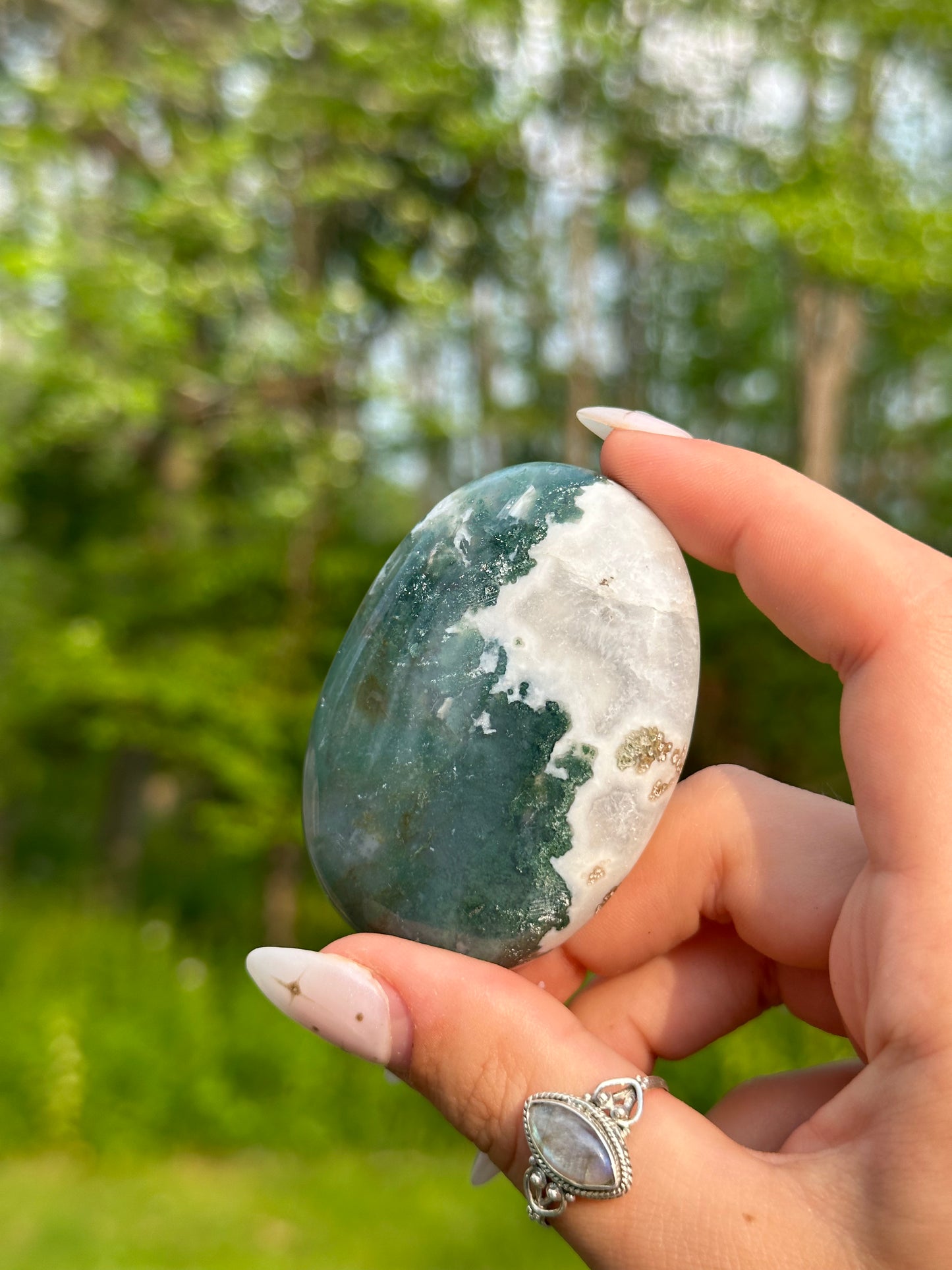 Moss Agate Palmstone