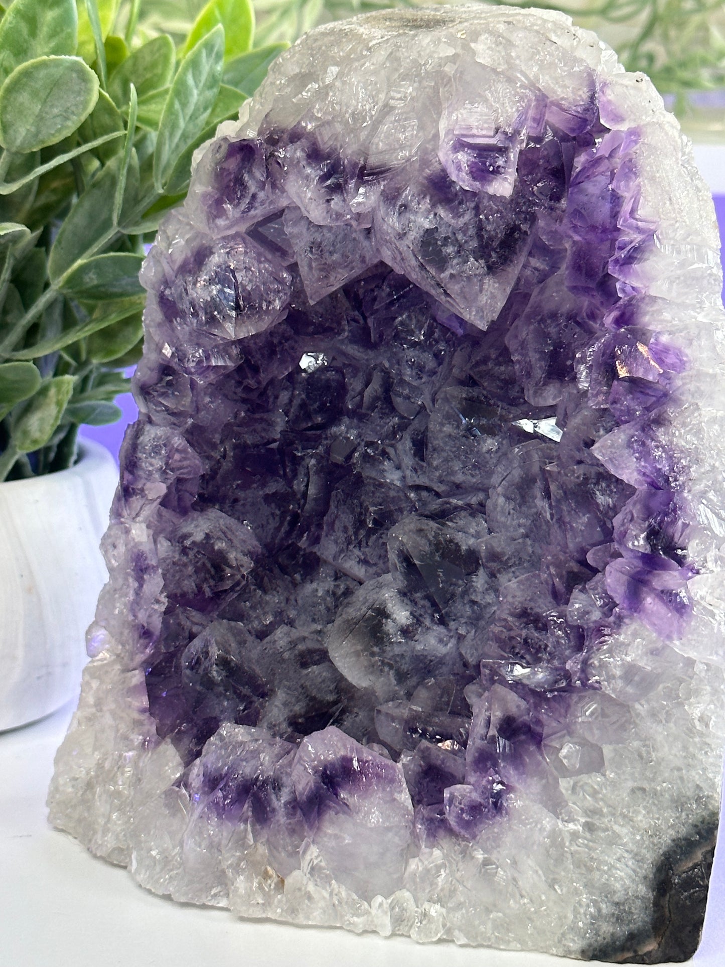 Large phantom amethyst cut base