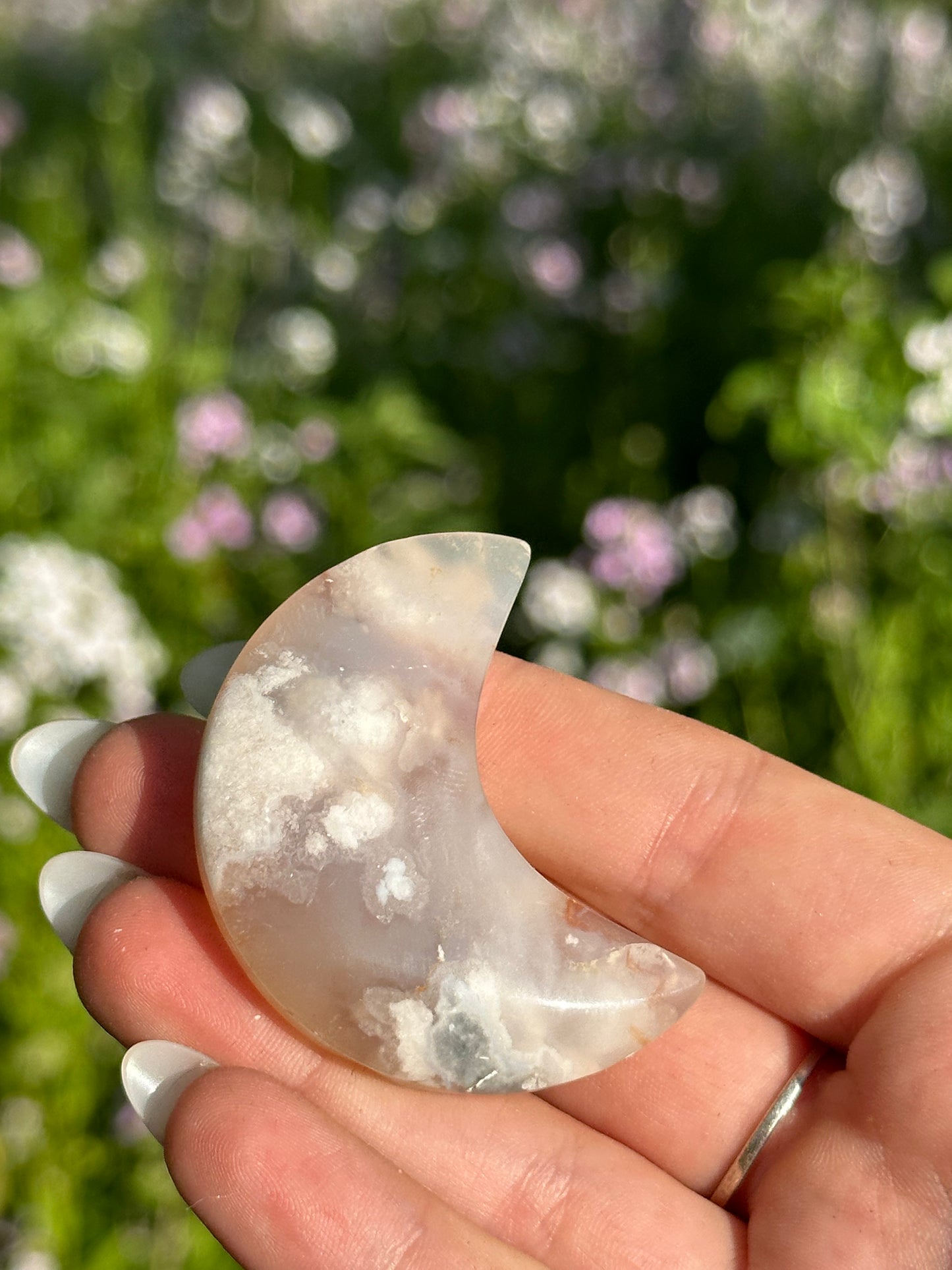 Flower Agate Moons