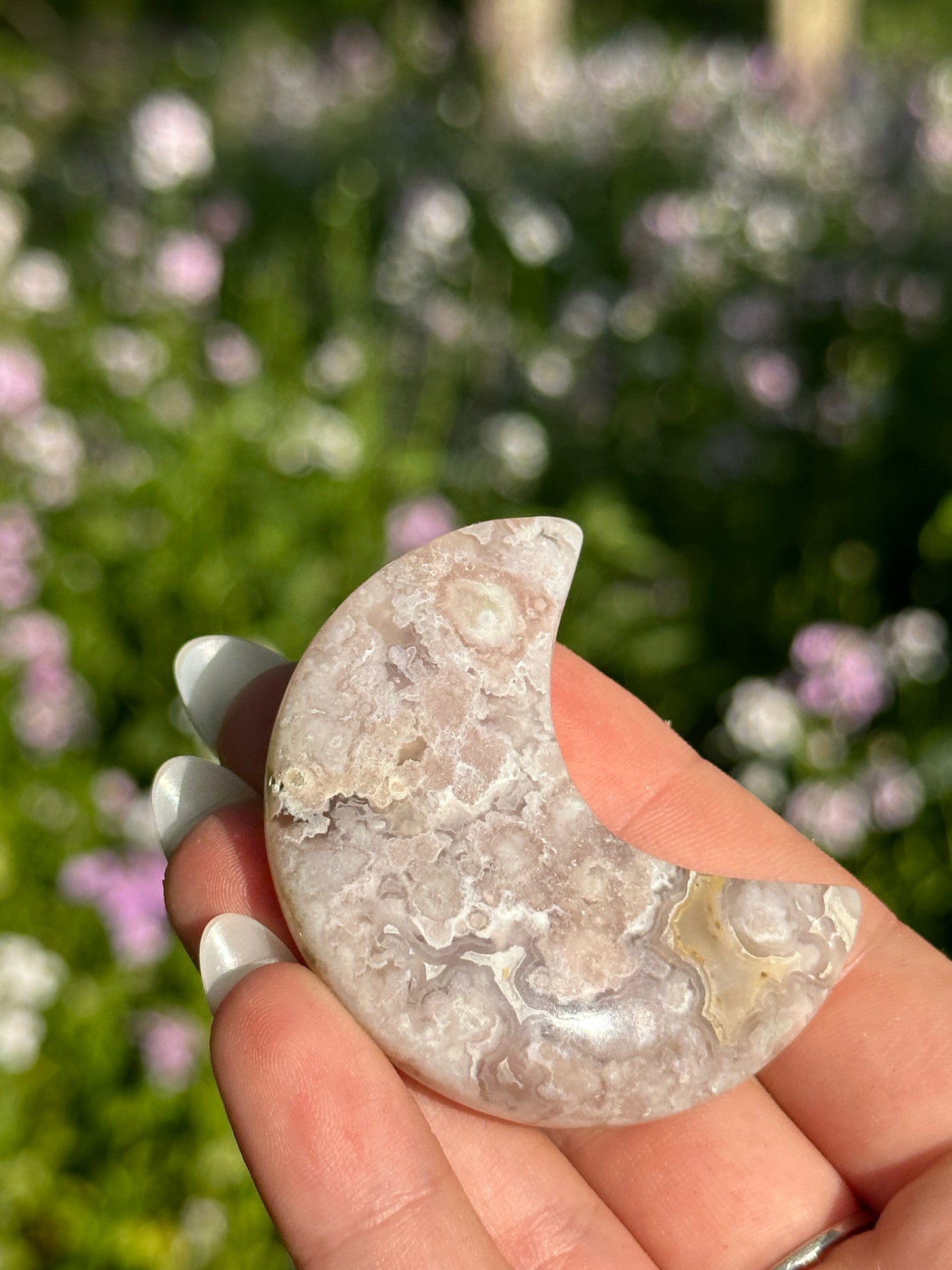 Flower Agate Moons