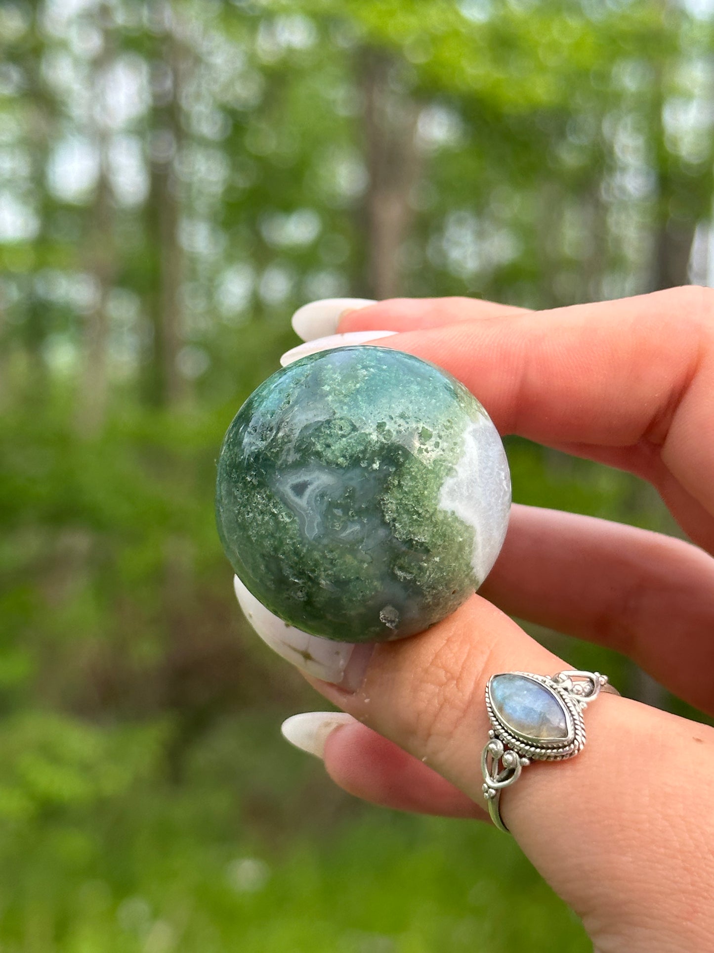 Moss Agate Mushroom