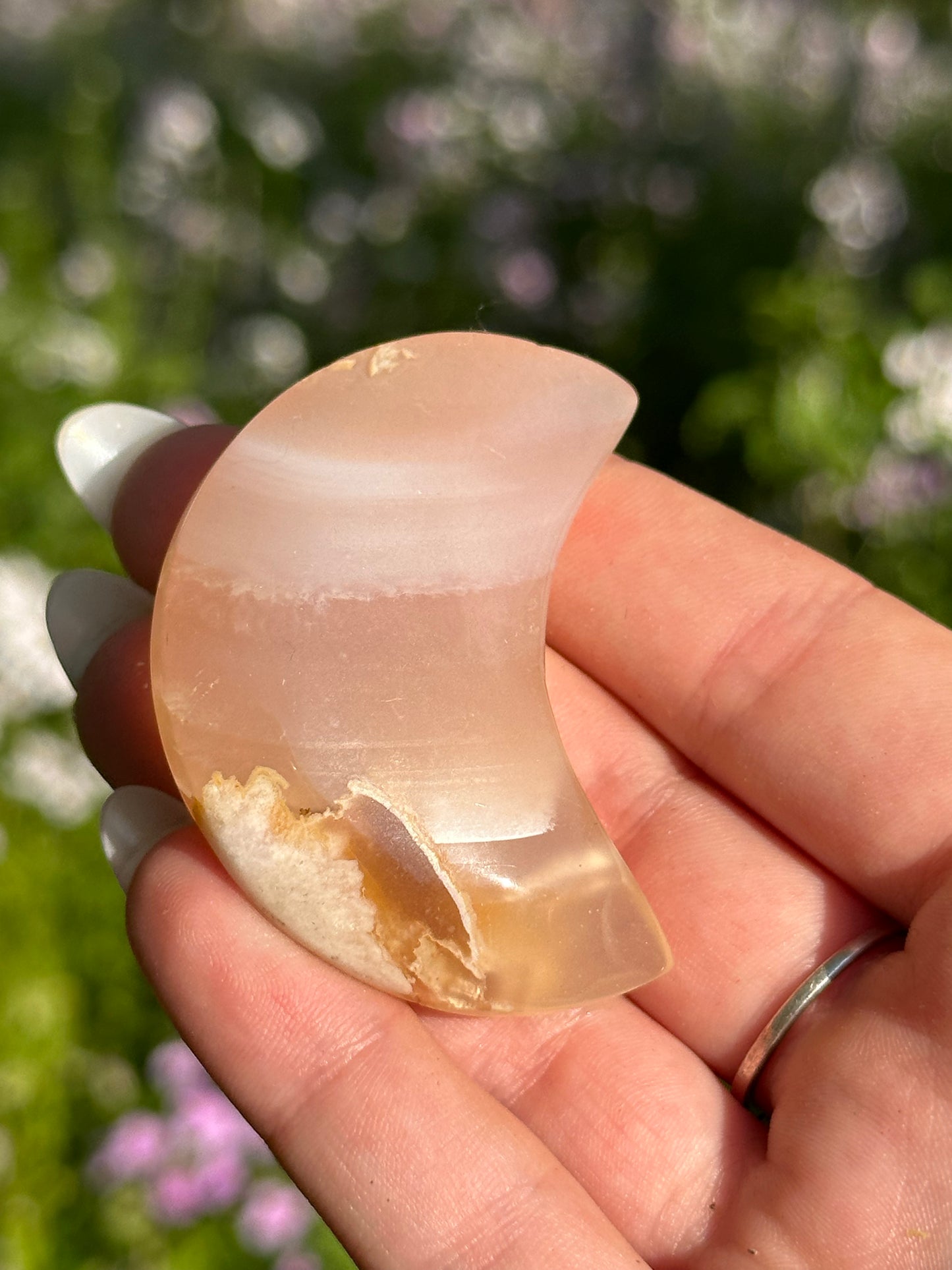 Flower Agate Moons
