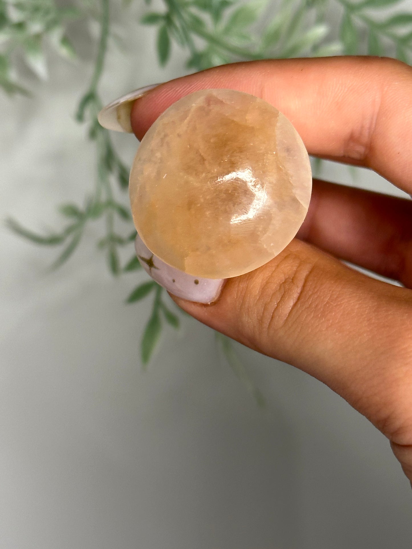 Peach Satin Spar Selenite Mushroom
