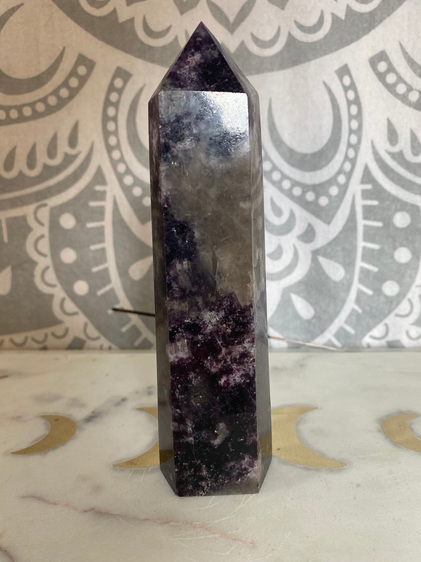 Large Lepidolite Tower A