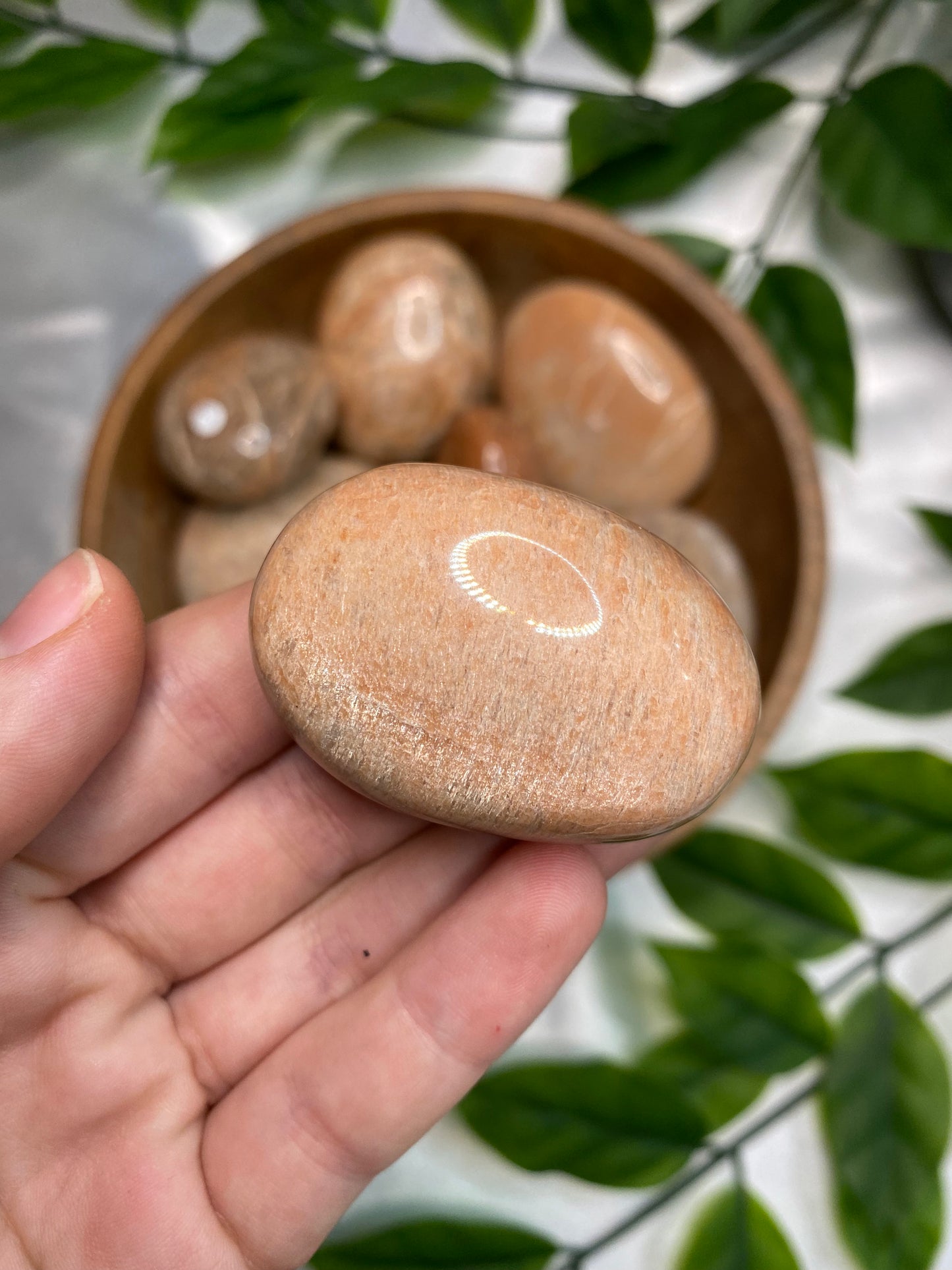 Peach Moonstone Palmstones