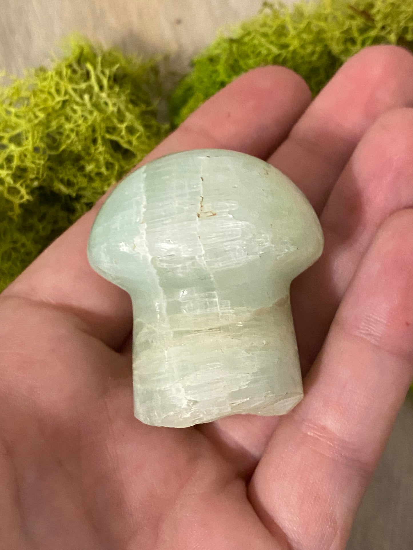 Pistachio Calcite Mushrooms