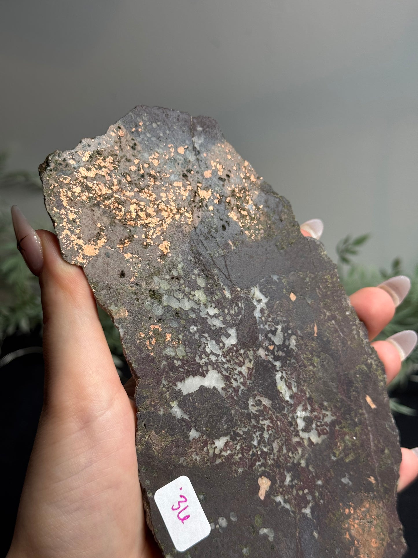 Native copper slab