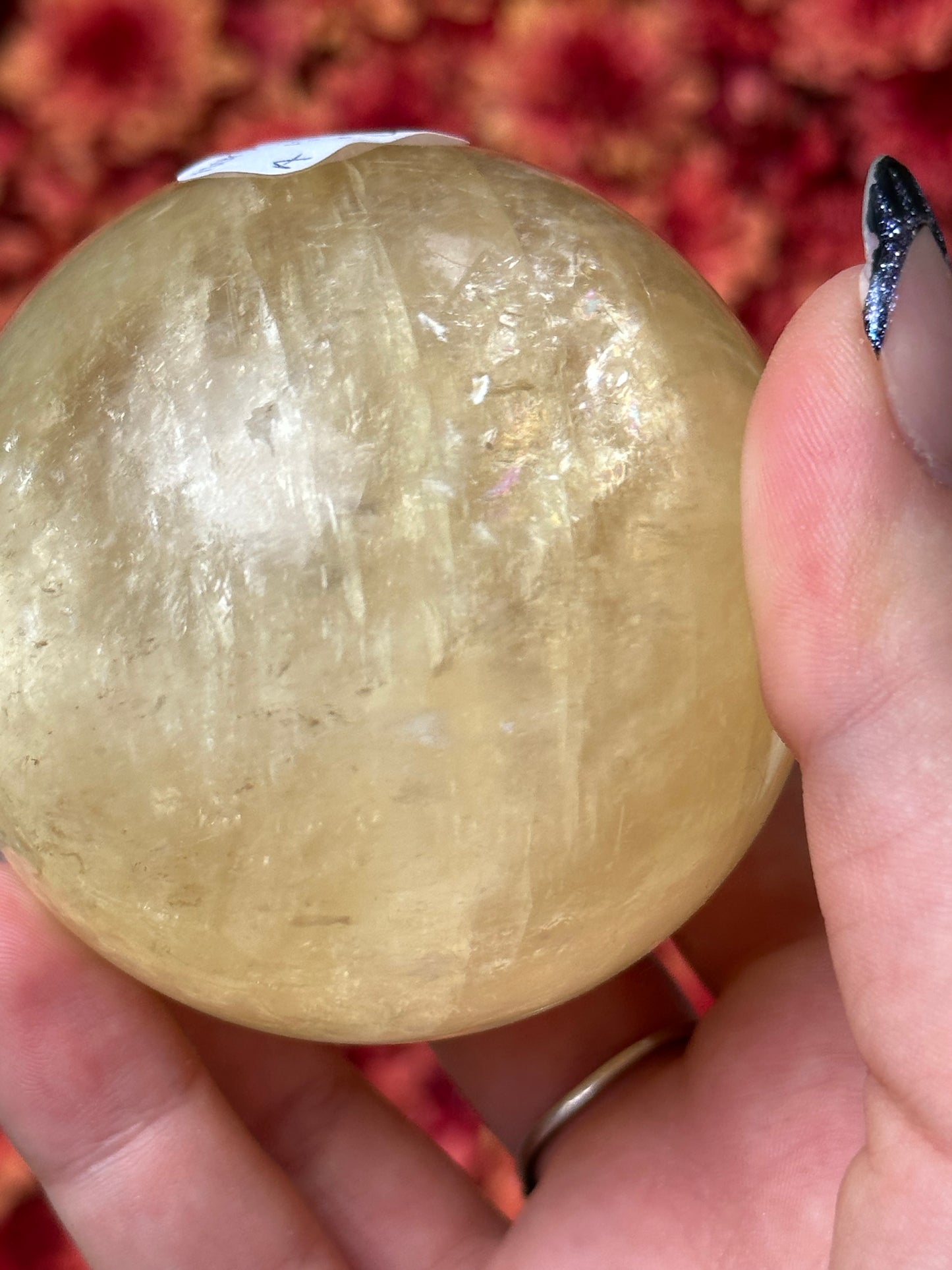 Honey Calcite Sphere