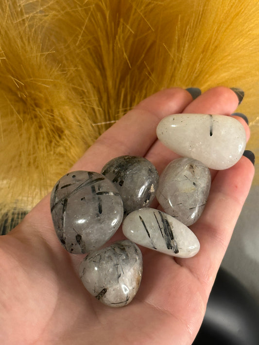 Tourmaline in Quartz Tumbles