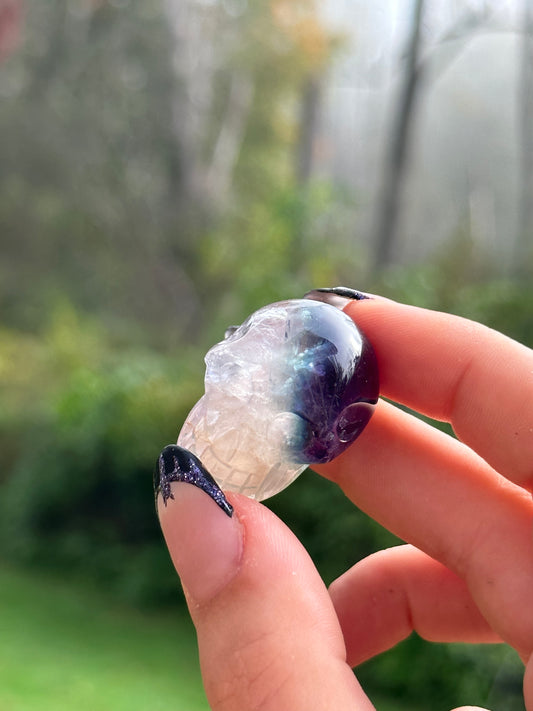 Rainbow Fluorite Skull