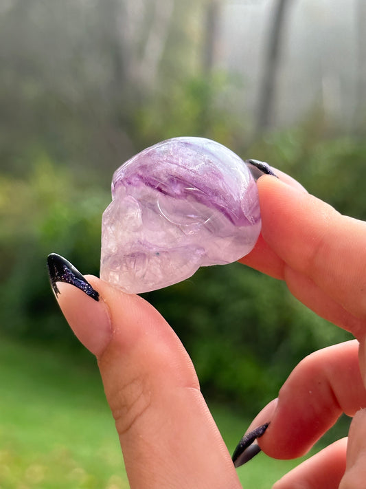 Rainbow Fluorite Skull