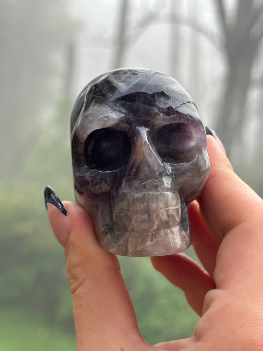 Amethyst Skull Carving