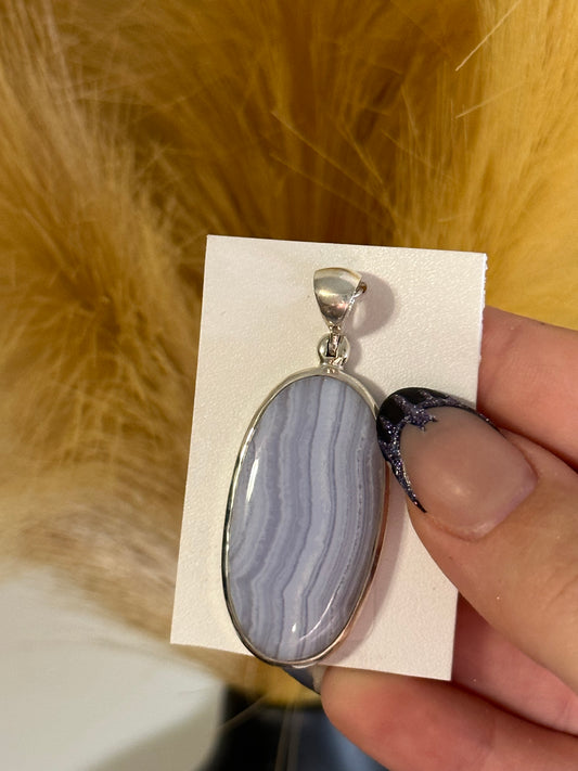 Blue Lace Agate Pendant