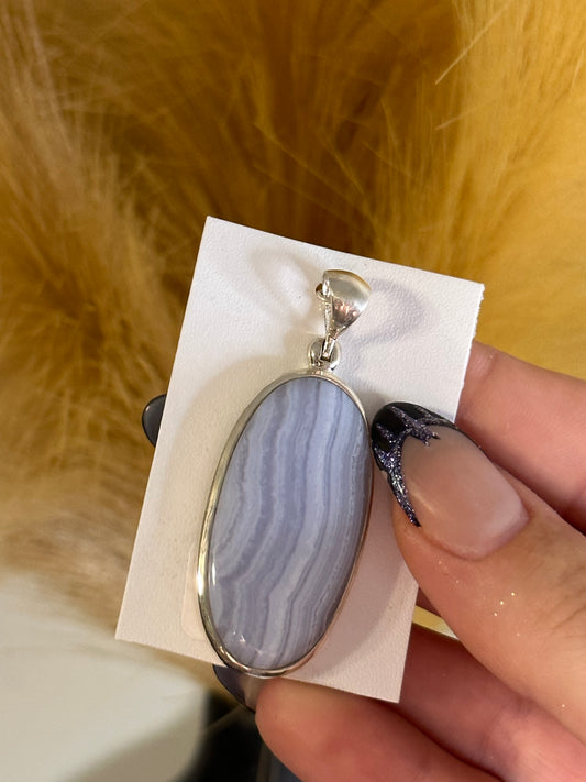 Blue Lace Agate Pendant