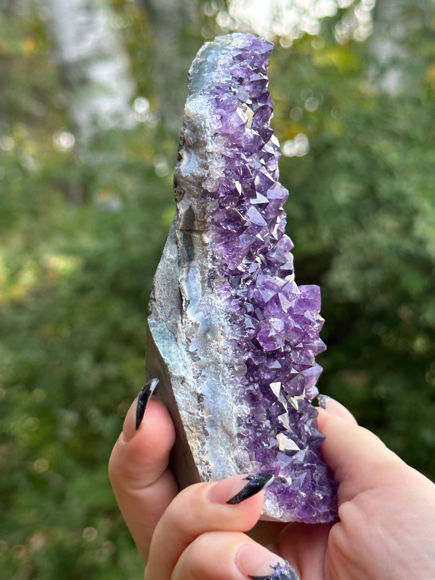 Amethyst with Calcite