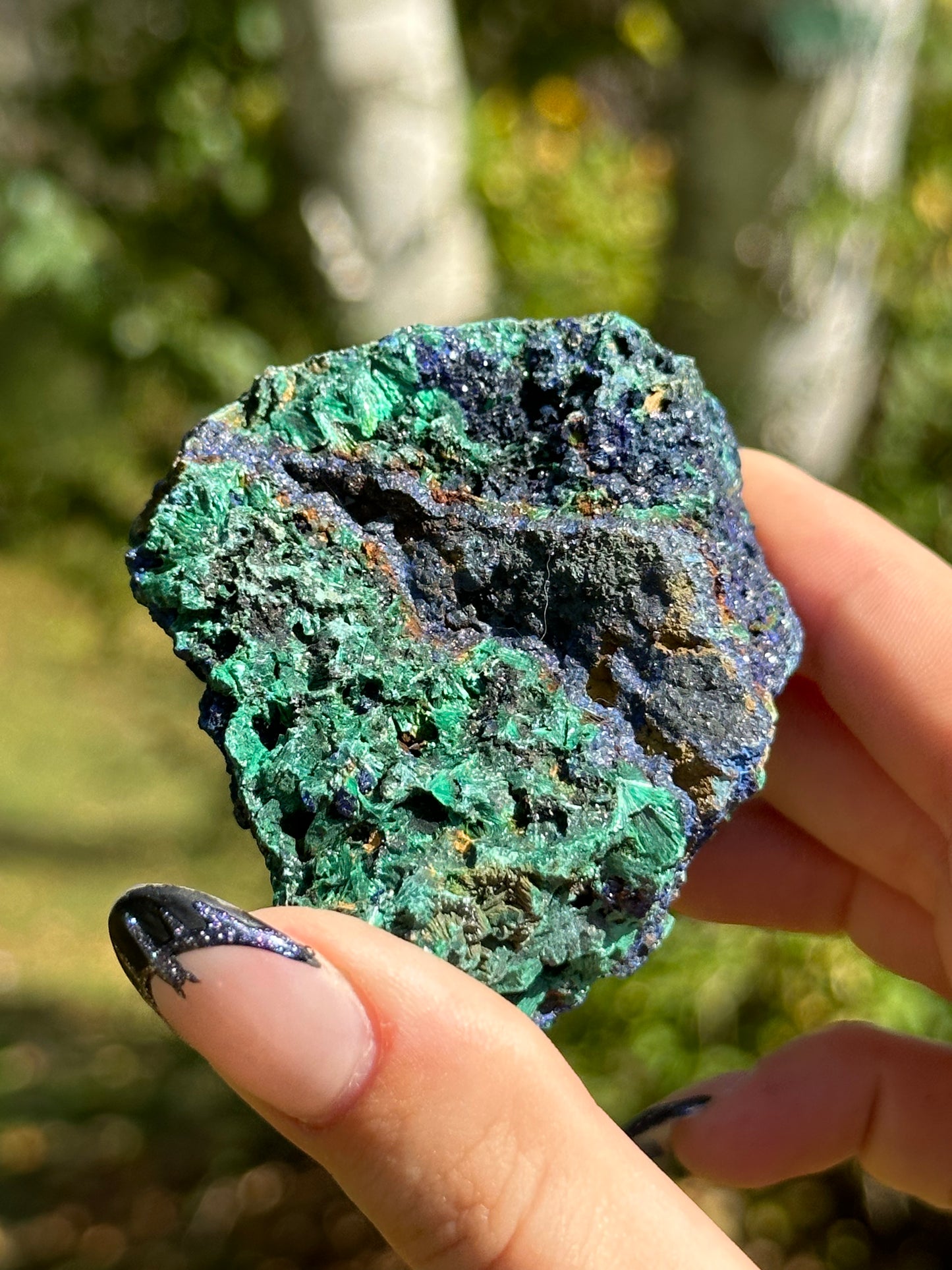 Malachite with Azurite