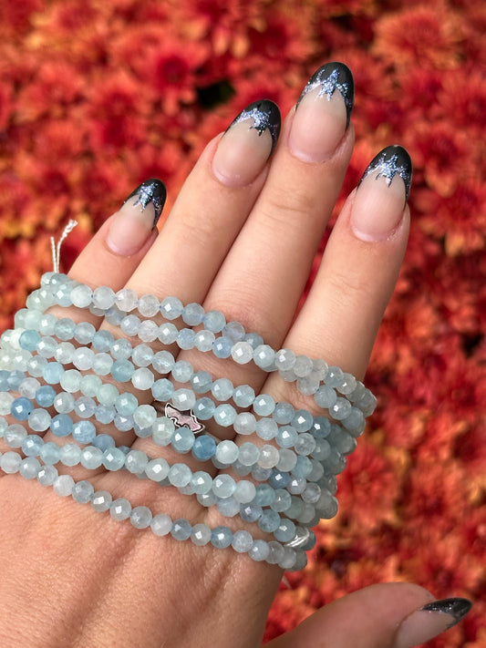 Faceted Aquamarine Bracelets