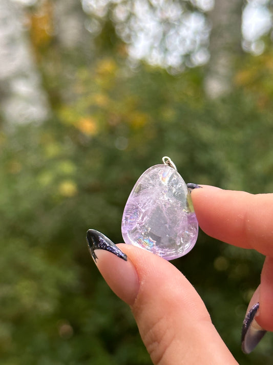 Amethyst with Sterling Silver Pendant