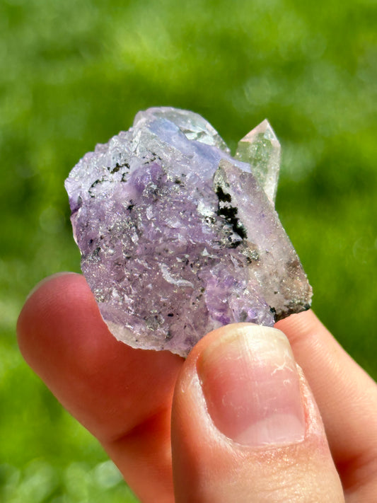 YGX fluorite with quartz