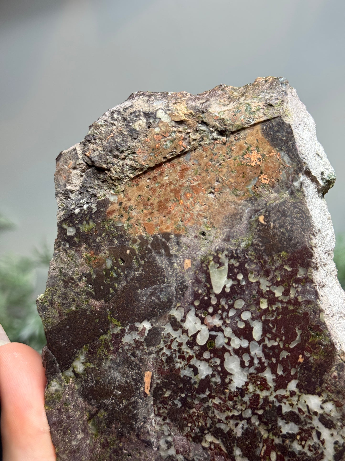 Native copper slab