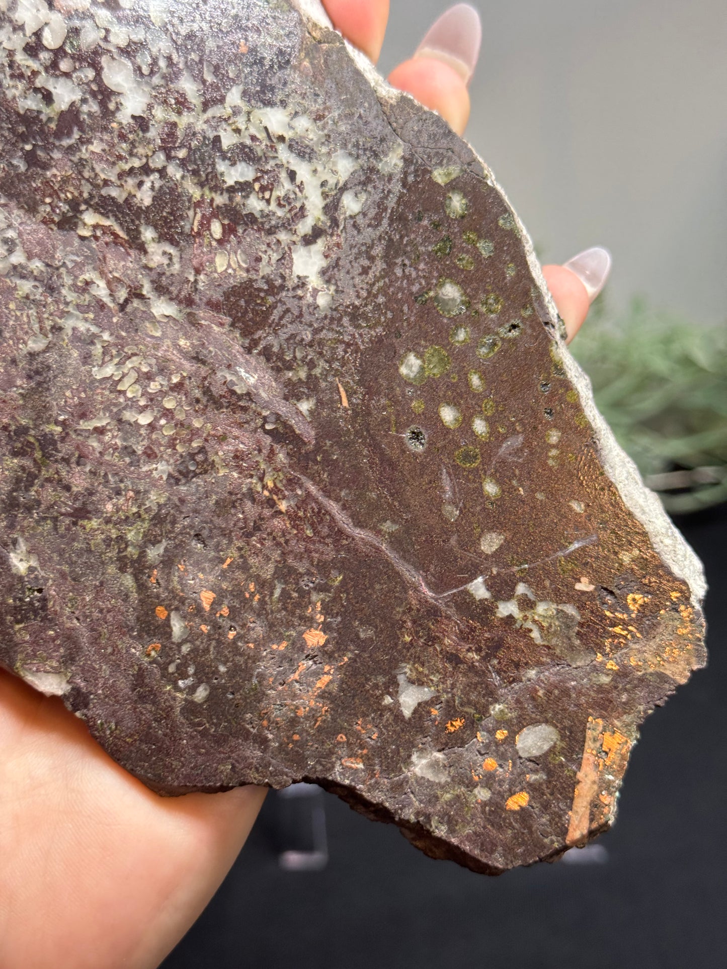 Native copper slab