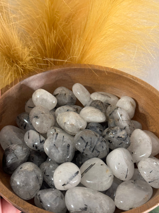 Tourmaline in Quartz Tumbles