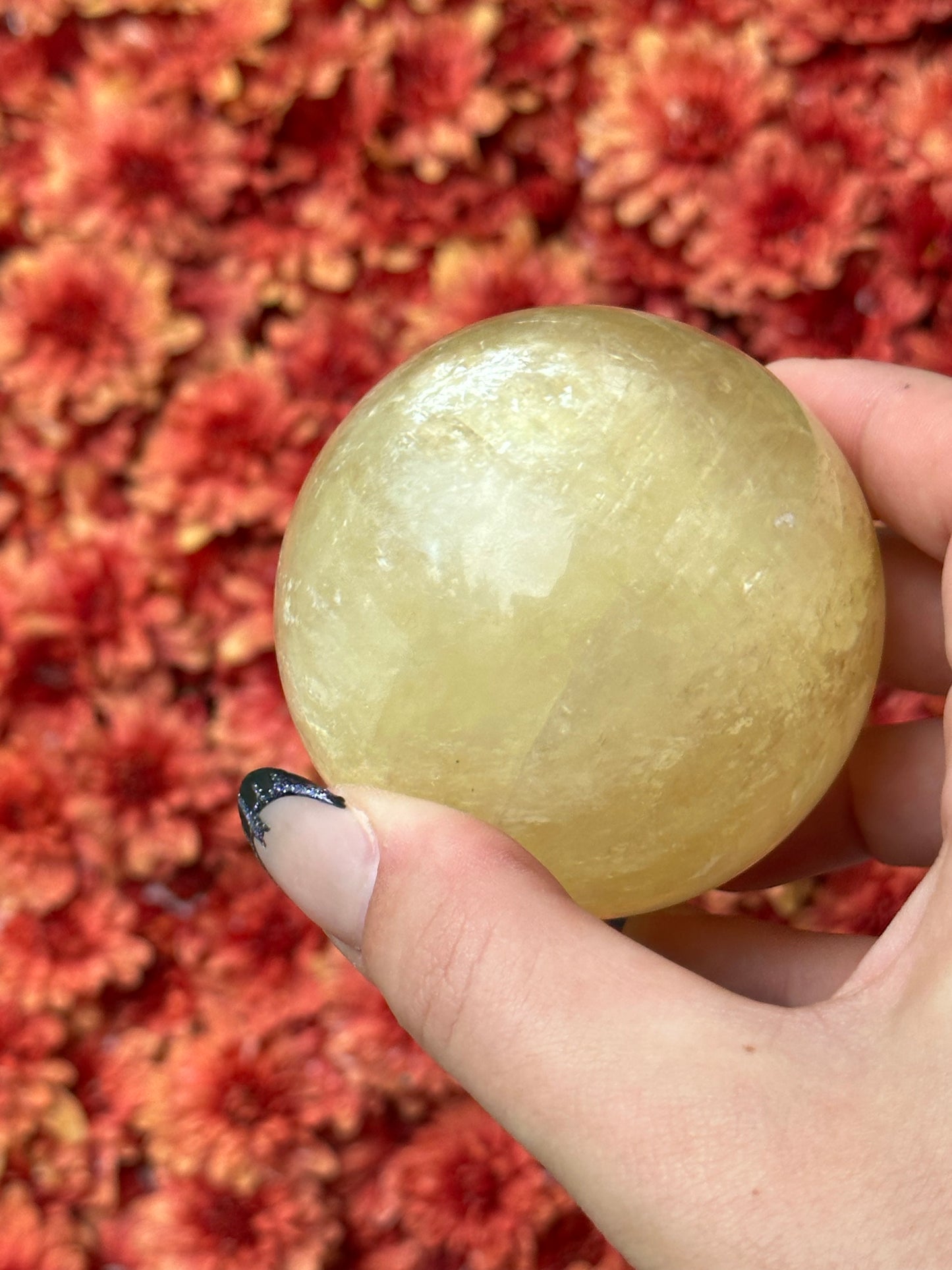 Honey Calcite Sphere