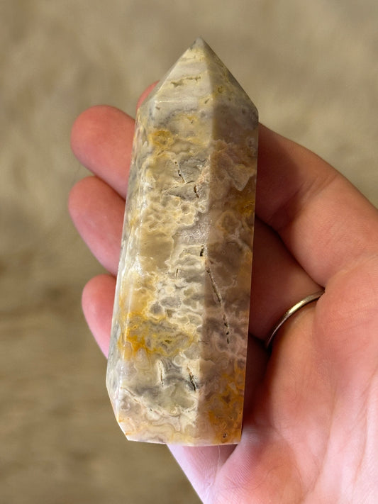 Crazy lace agate tower