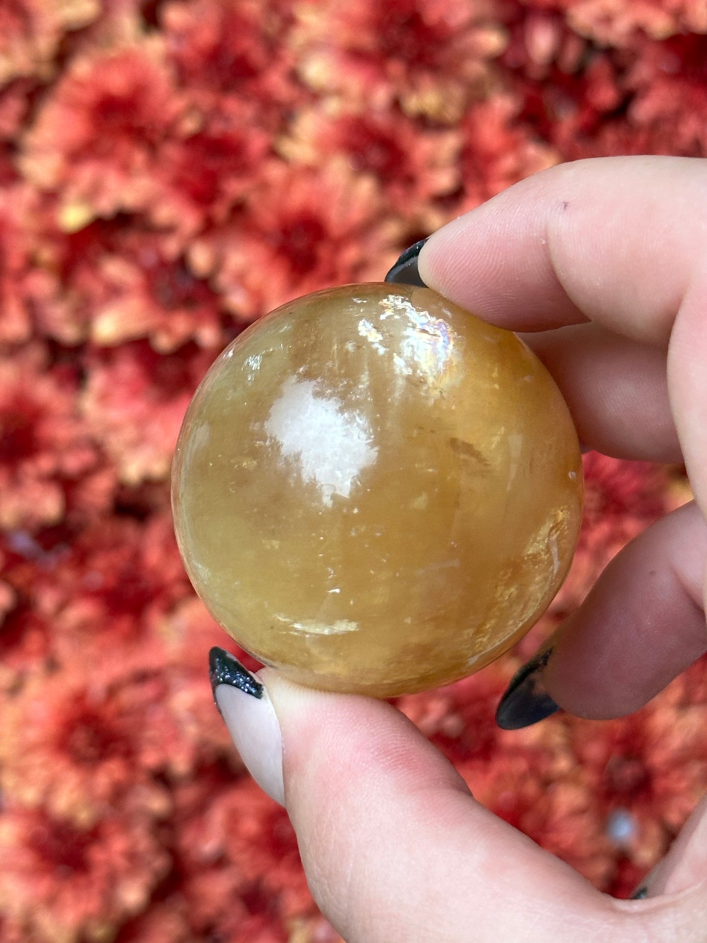 Honey Calcite Sphere