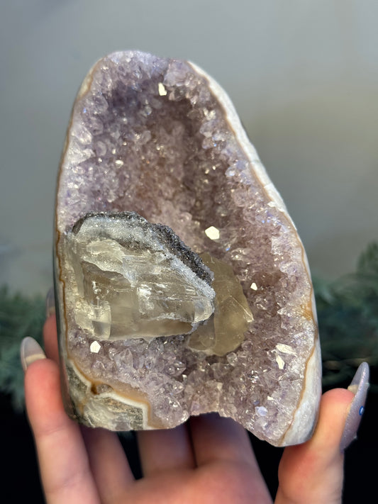 Amethyst with calcite - Brazil