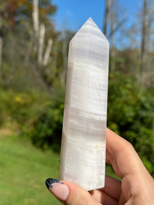 Large Mangano Calcite Tower