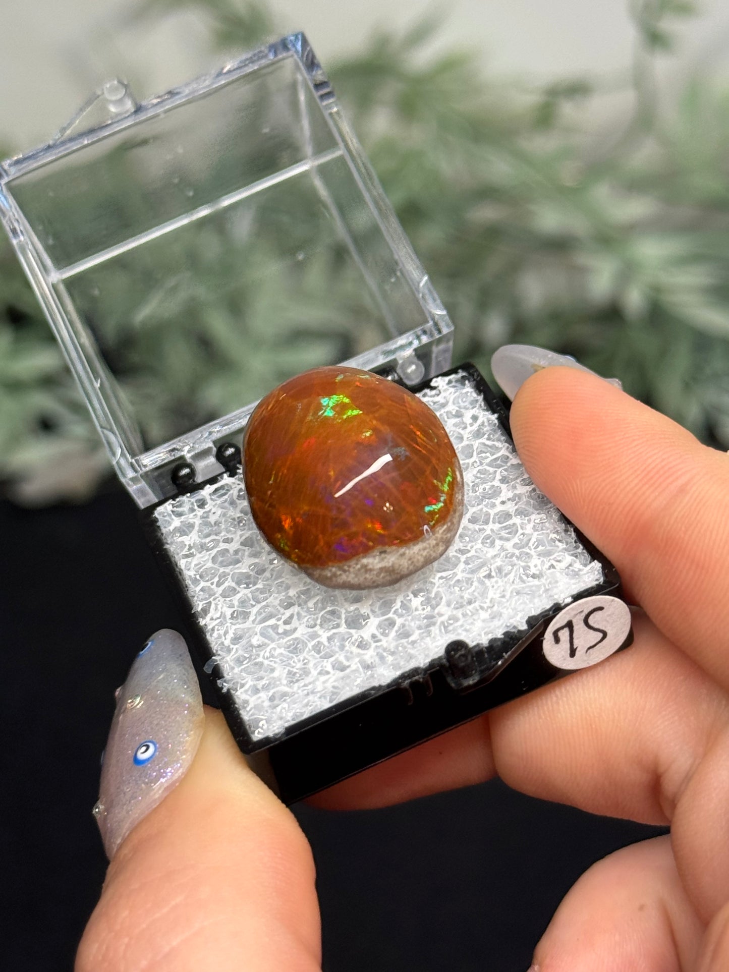 Chocolate fire opal