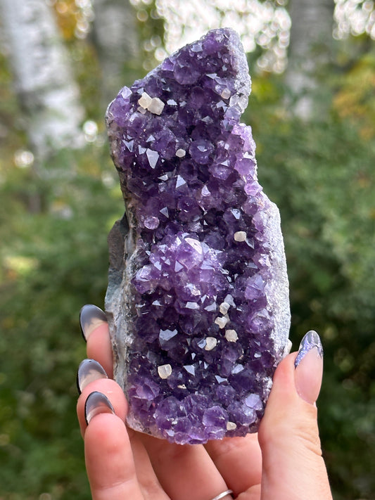 Amethyst with Calcite