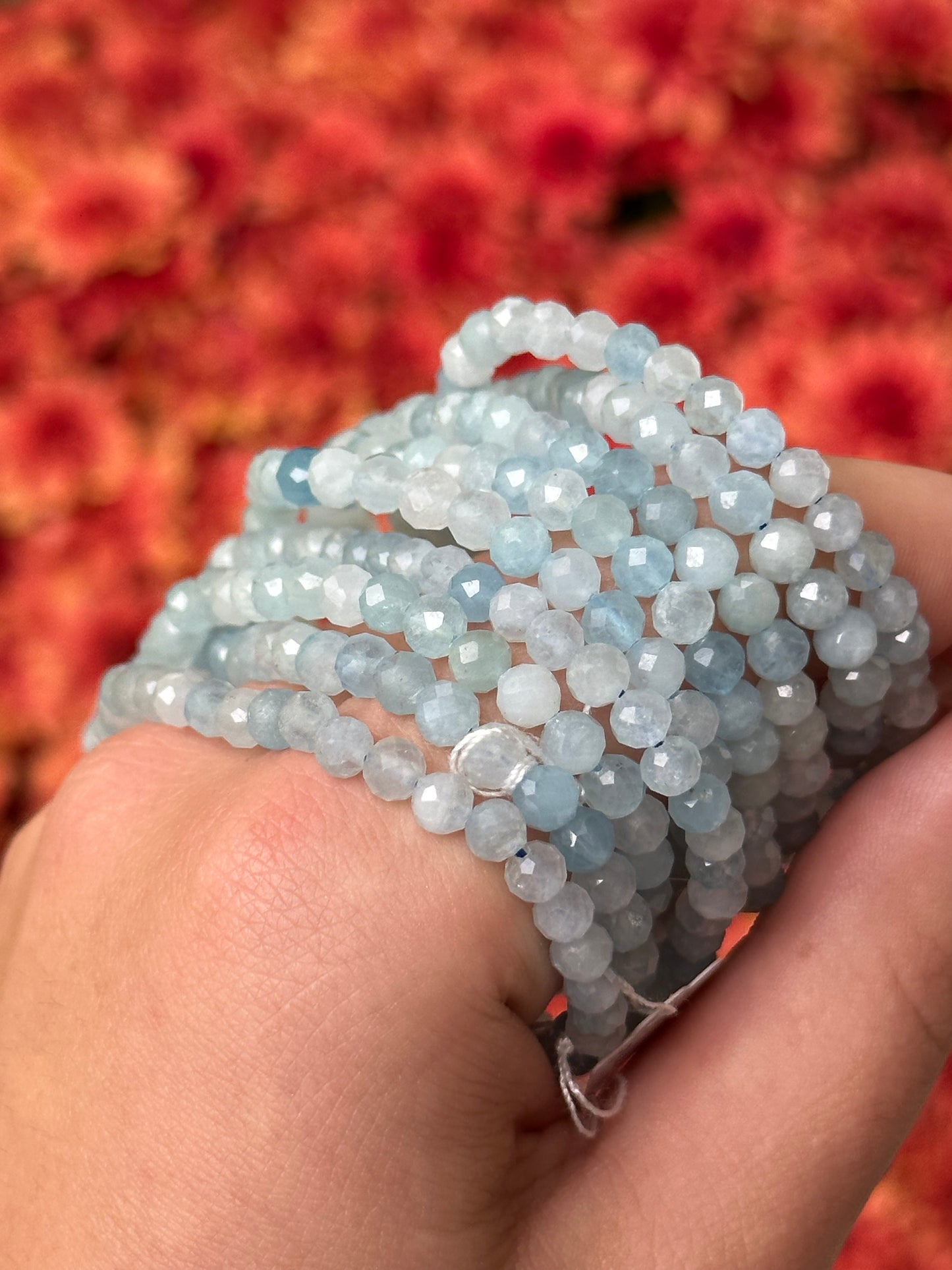 Faceted Aquamarine Bracelets