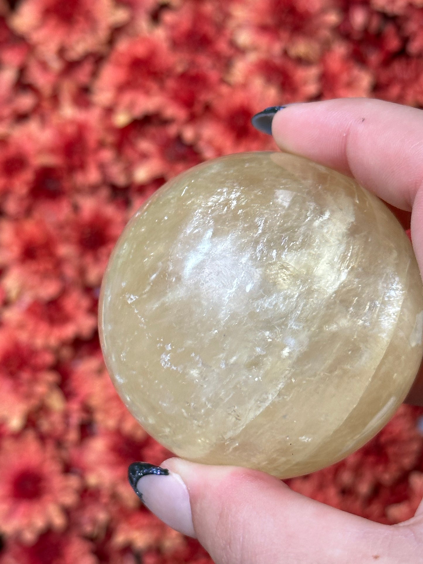 Honey Calcite Sphere