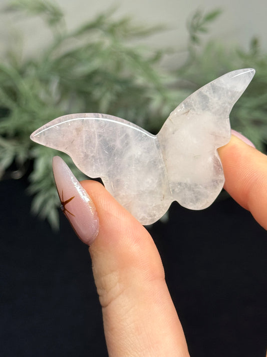 Rose Quartz 3D butterfly - A