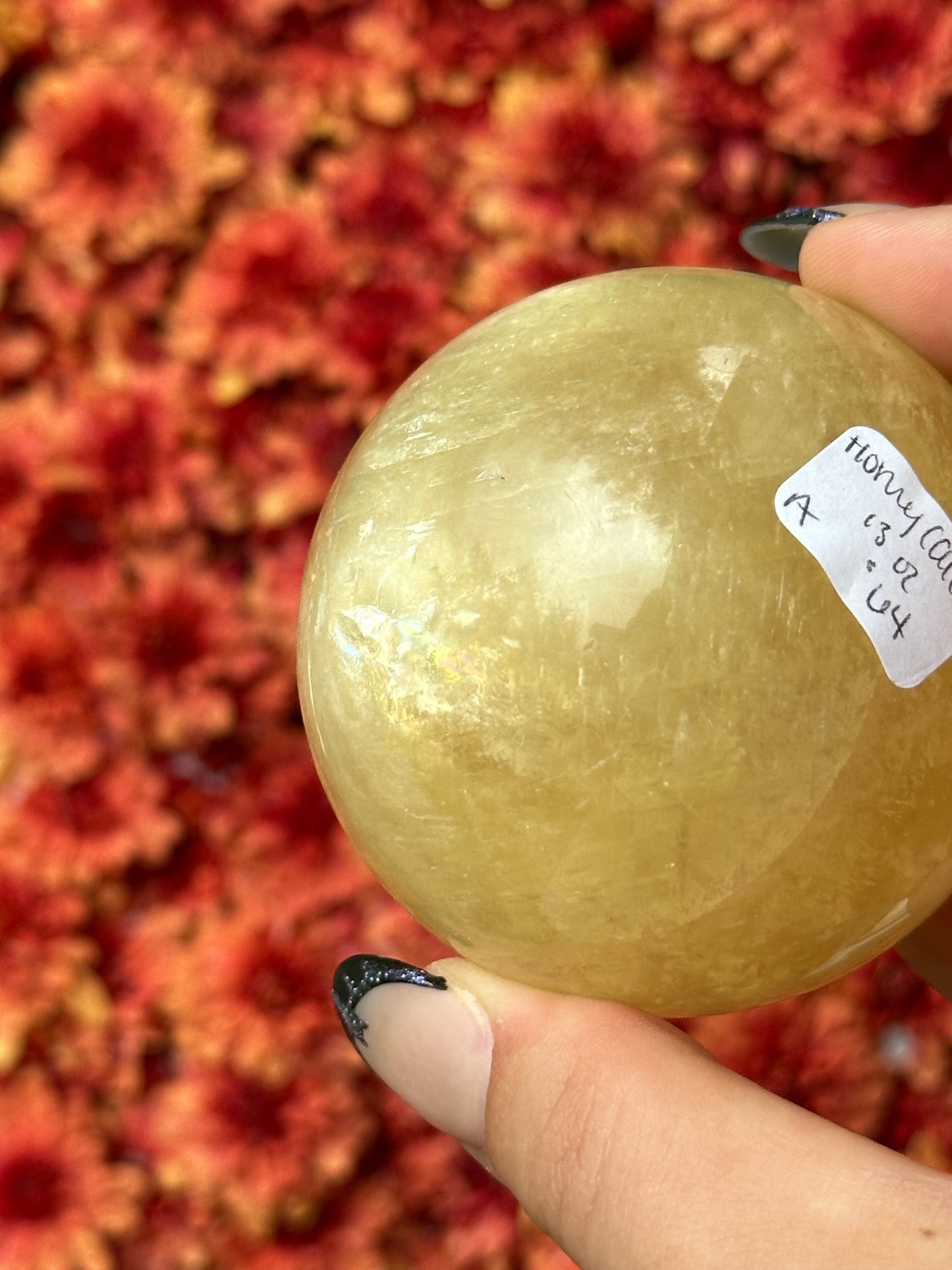 Honey Calcite Sphere